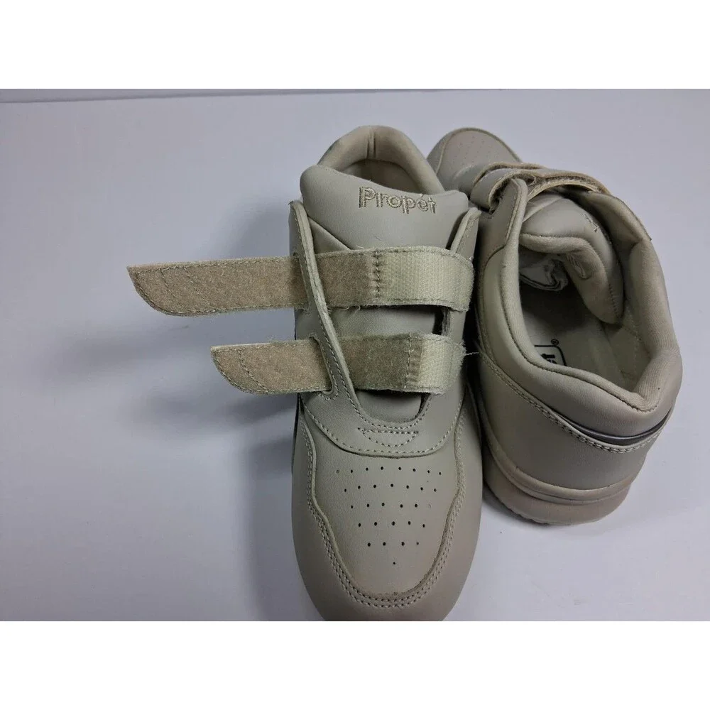 New Propet Tour Walker Strap Women’s Size 7 M Beige Leather Walking Shoes WA2093